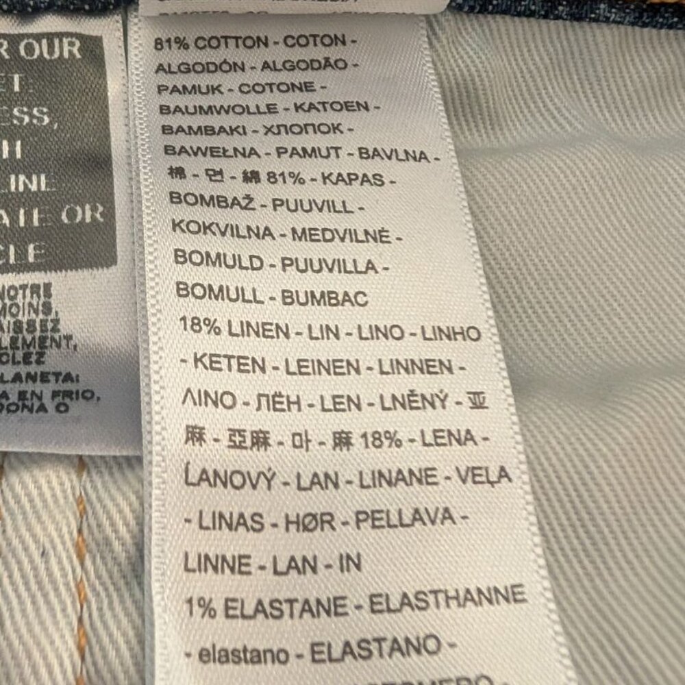 LEVI'S 502 JEANS, LUXE DENIM/LINEN BLEND, MEN'S 36/32 - Picture 5 of 5